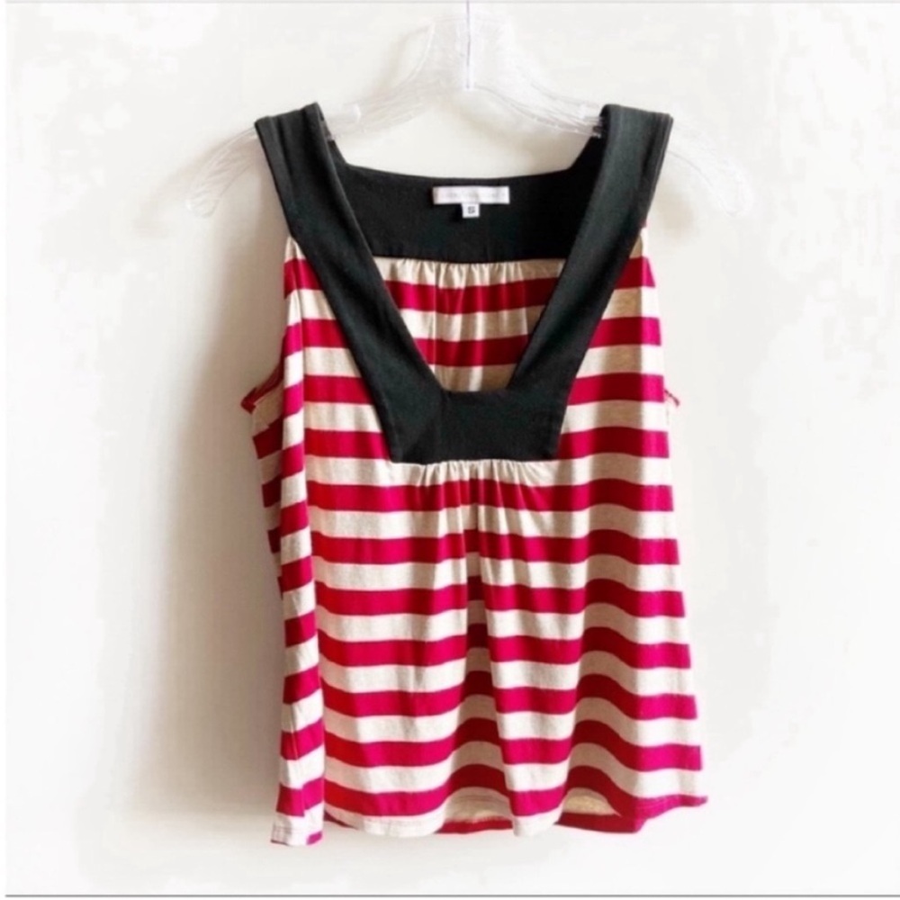 Anthropologie Corey Lynn Calter tank top black red striped